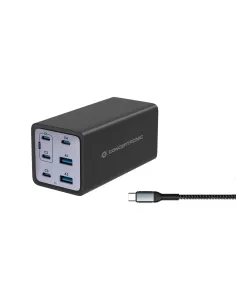 Conceptronic OZUL06BE cargador de dispositivo móvil Universal Negro Corriente alterna Carga rápida Interior