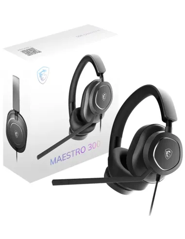 MSI Maestro 300 Auriculares Alámbrico Diadema Juego USB Type-C   USB Type-A Negro