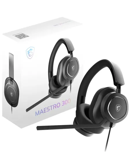 MSI Maestro 300 Auriculares Alámbrico Diadema Juego USB Type-C   USB Type-A Negro