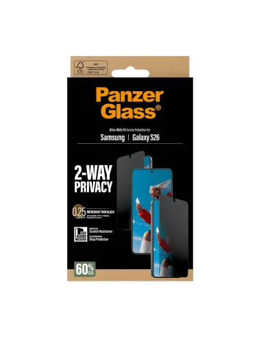PanzerGlass ® 2-Way Privacy Screen Protector Samsung Galaxy S26 | Ultra-Wide Fit w. EasyAligner Protector de pantalla 1 pieza(s)