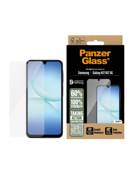 PanzerGlass ® Screen Protector Samsung Galaxy A17 | A17 5G | Ultra-Wide Fit w. EasyAligner Protector de pantalla 1 pieza(s)