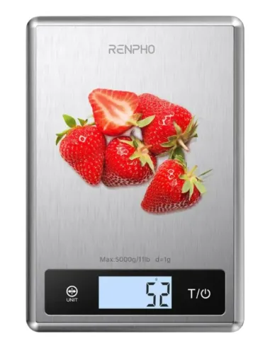 Renpho Calibra 1 Smart Acero inoxidable Encimera Rectángulo Báscula electrónica de cocina