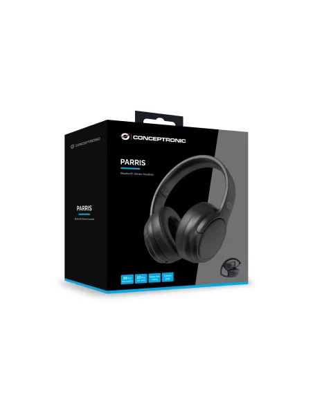 Conceptronic PARRIS03B auricular y casco Auriculares Inalámbrico y alámbrico Diadema Llamadas Música Bluetooth Negro