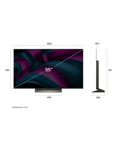 LG OLED evo AI OLED55C56LB 139,7 cm (55") 4K Ultra HD Smart TV Wifi Marrón