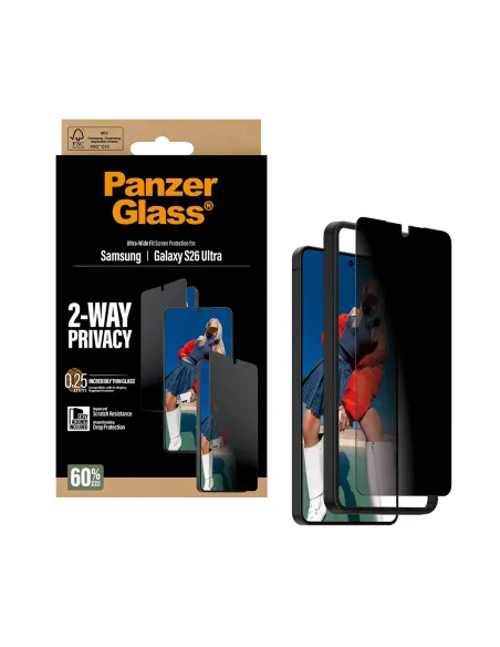 PanzerGlass ® 2-Way Privacy Screen Protector Samsung Galaxy S26 Ultra | Ultra-Wide Fit w. EasyAligner Protector de pantalla 1