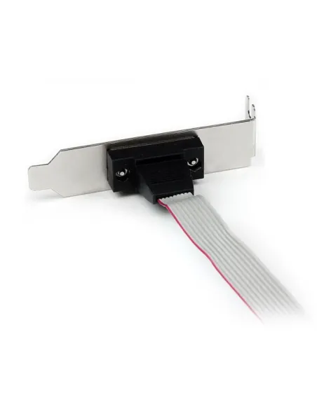 StarTech.com Adaptador de 0.4m Header Cabezal Bracket Serie Serial DB9 RS232 a IDC 10 Pines Placa Base Perfil Bajo