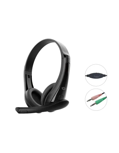 Conceptronic POLONA06B3T auricular y casco Auriculares Alámbrico Diadema Llamadas Música Negro