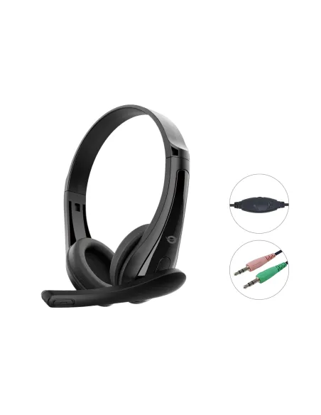 Conceptronic POLONA06B3T auricular y casco Auriculares Alámbrico Diadema Llamadas Música Negro