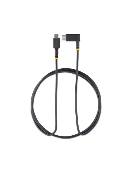 StarTech.com Cable 2m USB C Acodado - en Ángulo Recto - PD 60W - 3A - Cable USB-C de Carga Rápida - de Alta Resistencia - USB