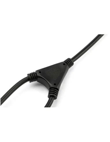 StarTech.com Cable de 2m de Alimentación en Y para Ordenador, 18AWG, EU Schuko a 2x C13, 10A 250V, Cable de Alimentación de CA