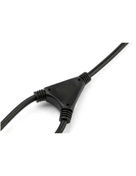 StarTech.com Cable de 2m de Alimentación en Y para Ordenador, 18AWG, EU Schuko a 2x C13, 10A 250V, Cable de Alimentación de CA