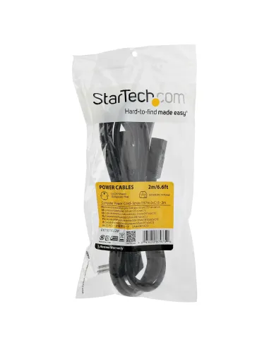 StarTech.com Cable de 2m de Alimentación en Y para Ordenador, 18AWG, EU Schuko a 2x C13, 10A 250V, Cable de Alimentación de CA
