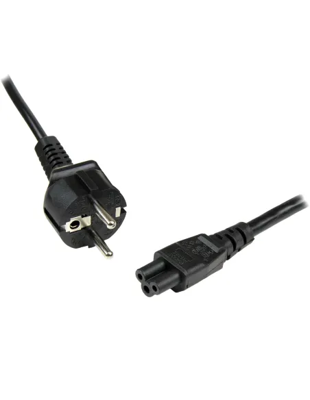 StarTech.com Cable de 2m de Alimentación para Portátiles, Enchufe UE a C5, 2,5A 250V, 18AWG, Cable de Repuesto para Cargador,