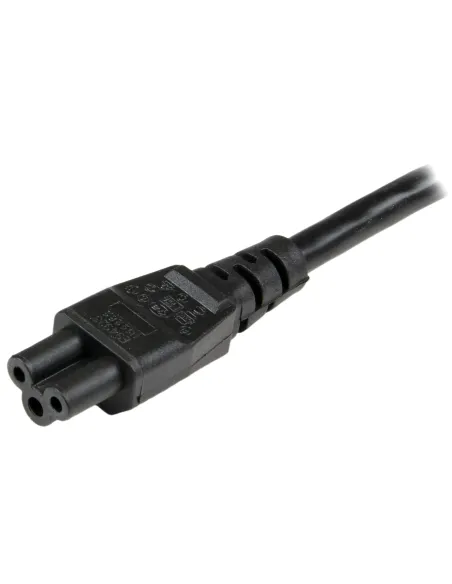 StarTech.com Cable de 2m de Alimentación para Portátiles, Enchufe UE a C5, 2,5A 250V, 18AWG, Cable de Repuesto para Cargador,