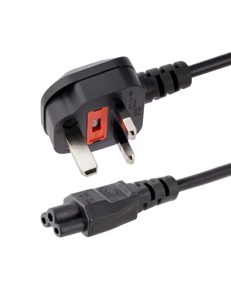 StarTech.com Cable de 1m de Alimentación para Portátiles, Enchufe BS1363 a C5, 2,5A 250V, 18AWG, Cable para Cargador, Cable