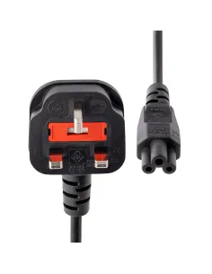 StarTech.com Cable de 1m de Alimentación para Portátiles, Enchufe BS1363 a C5, 2,5A 250V, 18AWG, Cable para Cargador, Cable 2