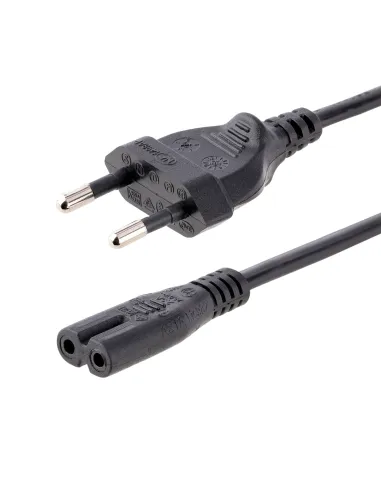StarTech.com Cable de 1m de Alimentación para Portátiles, Enchufe UE a C7, 2,5A 250V, 18AWG, Cable de Repuesto para Cargador de