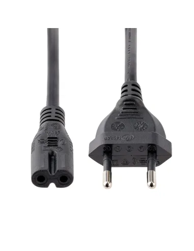 StarTech.com Cable de 1m de Alimentación para Portátiles, Enchufe UE a C7, 2,5A 250V, 18AWG, Cable de Repuesto para Cargador de