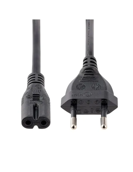 StarTech.com Cable de 1m de Alimentación para Portátiles, Enchufe UE a C7, 2,5A 250V, 18AWG, Cable de Repuesto para Cargador de