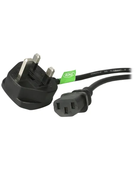StarTech.com Cable de 1,8m de Alimentación de Ordenador, 18AWG, BS 1363 a C13, 10A 250V, Cable de Alimentación de Repuesto,