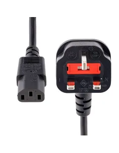 StarTech.com Cable de 3m de Alimentación de Ordenador, 18AWG, BS 1363 a C13, 10A 250V, Cable de Alimentación de Repuesto, Cable 2