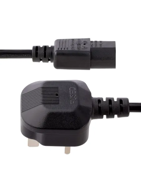StarTech.com Cable de 3m de Alimentación de Ordenador, 18AWG, BS 1363 a C13, 10A 250V, Cable de Alimentación de Repuesto, Cable