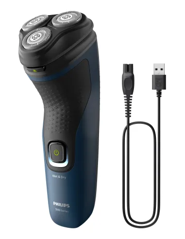 Philips S1151 00 afeitadora Máquina de afeitar de rotación Negro, Azul