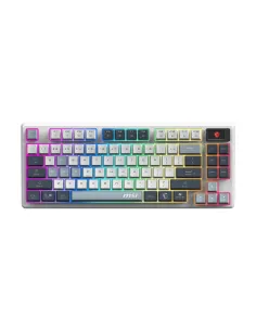 MSI FORGE GK600 TKL WIRELESS SKY teclado Juego USB + Bluetooth QWERTY Azul, Blanco