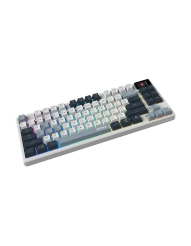 MSI FORGE GK600 TKL WIRELESS SKY teclado Juego USB + Bluetooth QWERTY Azul, Blanco