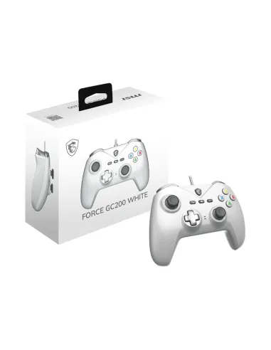 MSI FORCE GC200 WHITE mando y volante Blanco USB Gamepad Analógico Digital Android, PC