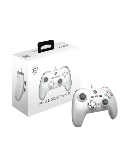 MSI FORCE GC200 WHITE mando y volante Blanco USB Gamepad Analógico Digital Android, PC