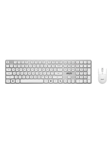 MSI FORGE K210 W COMBO WHITE teclado Ratón incluido Hogar   Oficina USB QWERTY Blanco
