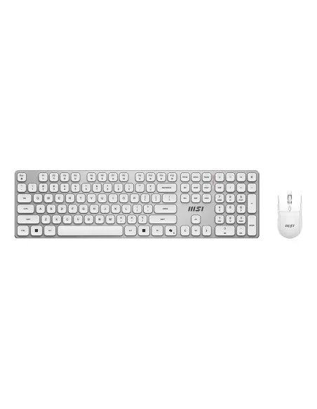 MSI FORGE K210 W COMBO WHITE teclado Ratón incluido Hogar   Oficina USB QWERTY Blanco