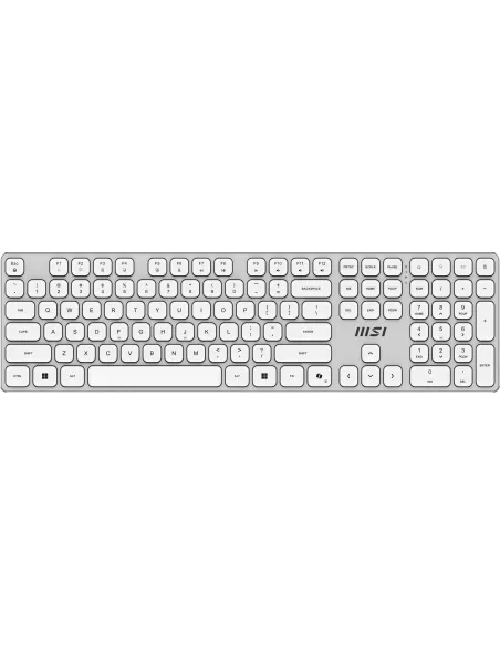 MSI FORGE K210 W COMBO WHITE teclado Ratón incluido Hogar   Oficina USB QWERTY Blanco