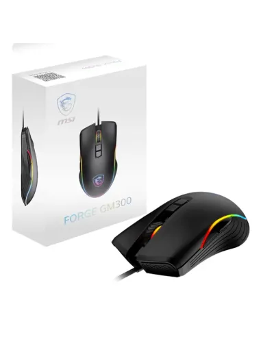 MSI FORGE GM300 ratón Juego Ambidextro USB tipo A Óptico 7200 DPI