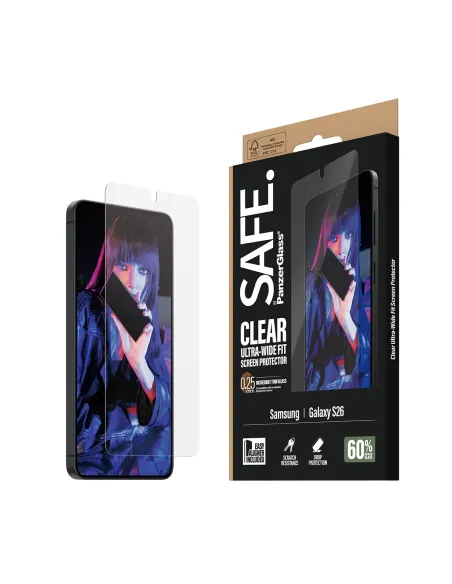 PanzerGlass SAFE. by ® Screen Protector Samsung Galaxy S26 | Ultra-Wide Fit w. EasyAligner Protector de pantalla 1 pieza(s)