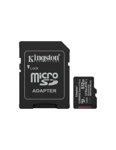 Kingston Technology 512GB microSDXC Canvas Select Plus Gen3 150MB s A1 (Incluye adaptador de SD)