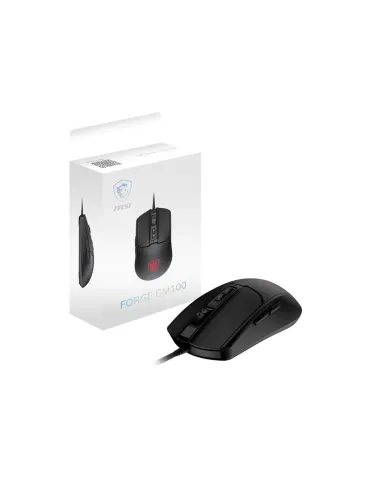 MSI FORGE GM100 ratón Juego Ambidextro USB tipo A Óptico 6400 DPI