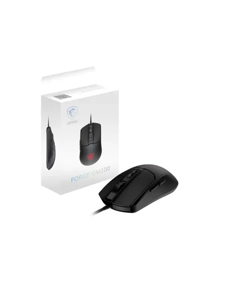 MSI FORGE GM100 ratón Juego Ambidextro USB tipo A Óptico 6400 DPI