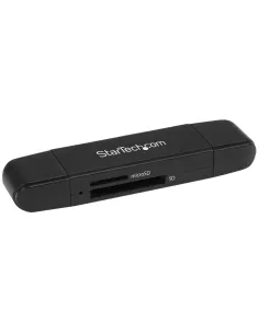 StarTech.com Lector Grabador USB 3.0 USB-C Tipo C y USB-A de Tarjetas de Memoria Flash SD Micro SD Alimentado por USB