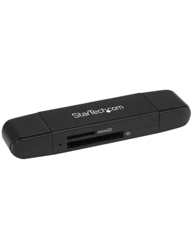 StarTech.com Lector Grabador USB 3.0 USB-C Tipo C y USB-A de Tarjetas de Memoria Flash SD Micro SD Alimentado por USB