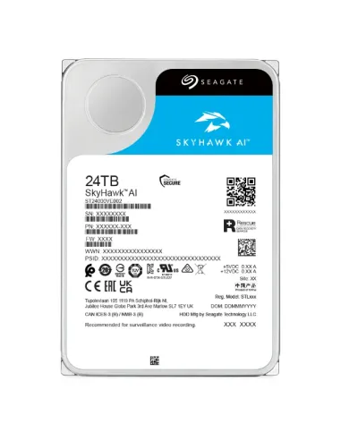 Seagate SkyHawk AI disco duro interno 24 TB 7200 RPM 512 MB 3.5" Serial ATA III