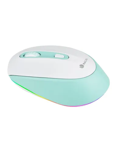 NGS SMOG MINT-RB ratón Juego Ambidextro RF Wireless + Bluetooth Óptico 2400 DPI