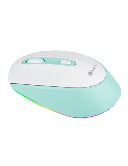 NGS SMOG MINT-RB ratón Juego Ambidextro RF Wireless + Bluetooth Óptico 2400 DPI