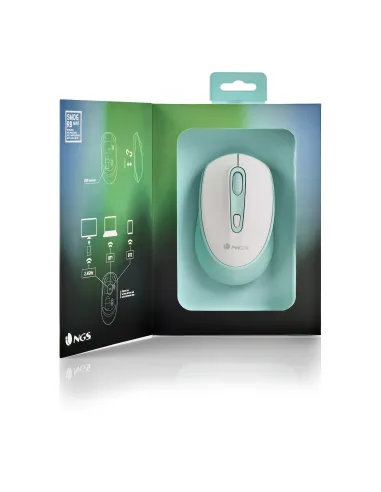 NGS SMOG MINT-RB ratón Juego Ambidextro RF Wireless + Bluetooth Óptico 2400 DPI