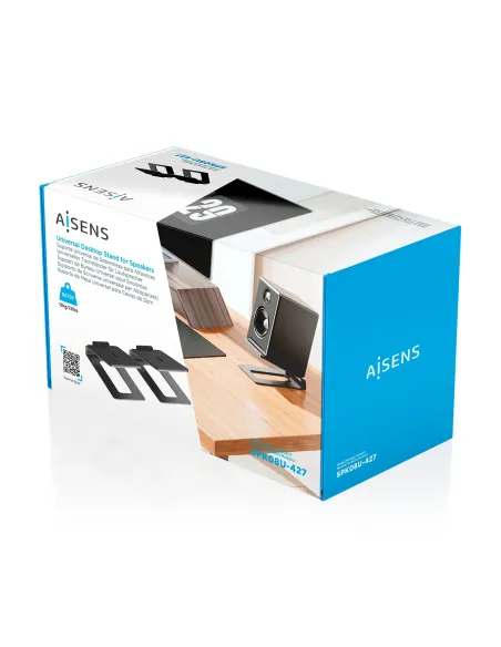 AISENS Soporte Universal De Sobremesa Para Altavoces, Negro