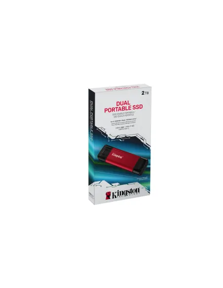Kingston Technology 2TB Dual USB-A C Portable SSD, Up to 1050MB s USB 3.2 Gen 2