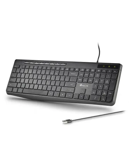 NGS SPECTRA (QUERTY, ES) teclado Hogar   Oficina USB QWERTY Español Negro