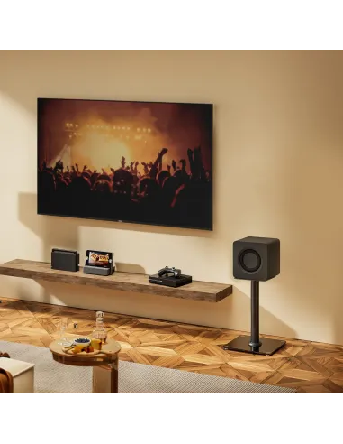 AISENS Soporte Universal De Suelo Para Altavoces, Negro
