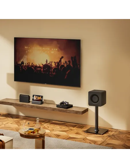 AISENS Soporte Universal De Suelo Para Altavoces, Negro